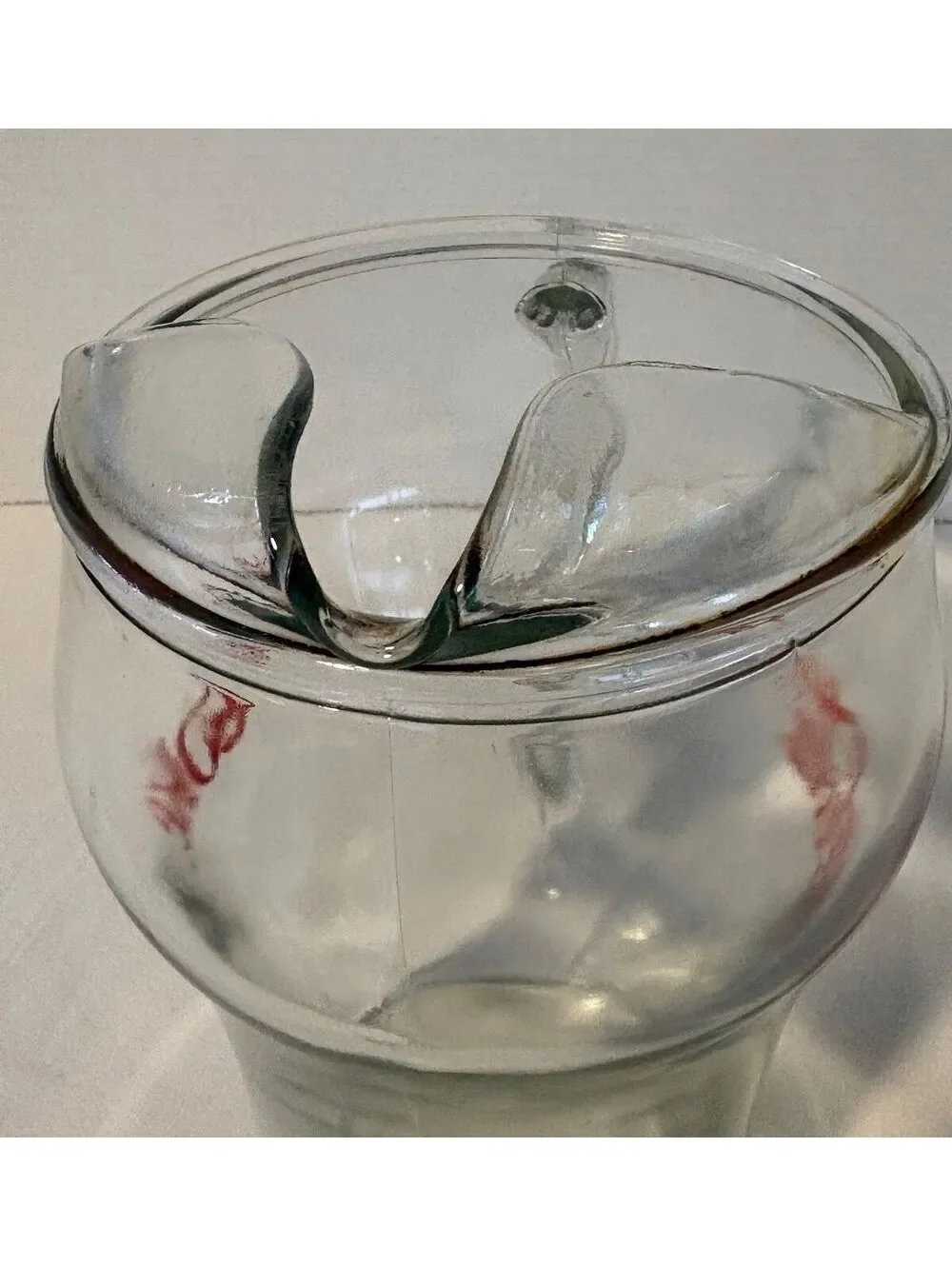 Vintage 1980s Coca-Cola Clear Glass 64oz Pitcher with Ice Lip Spout